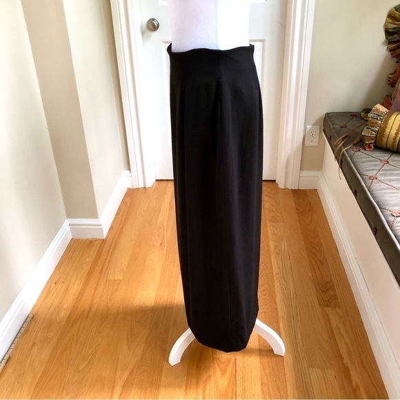 Rena Rowan SkirtWool Maxi Chocolate Brown High Waist and Long Back Slit (10) - Picture 3 of 8